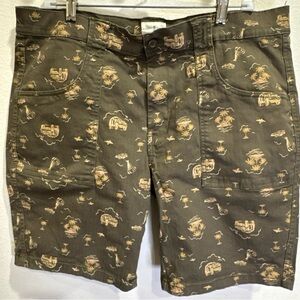 Men's Printed Shorts - Brown